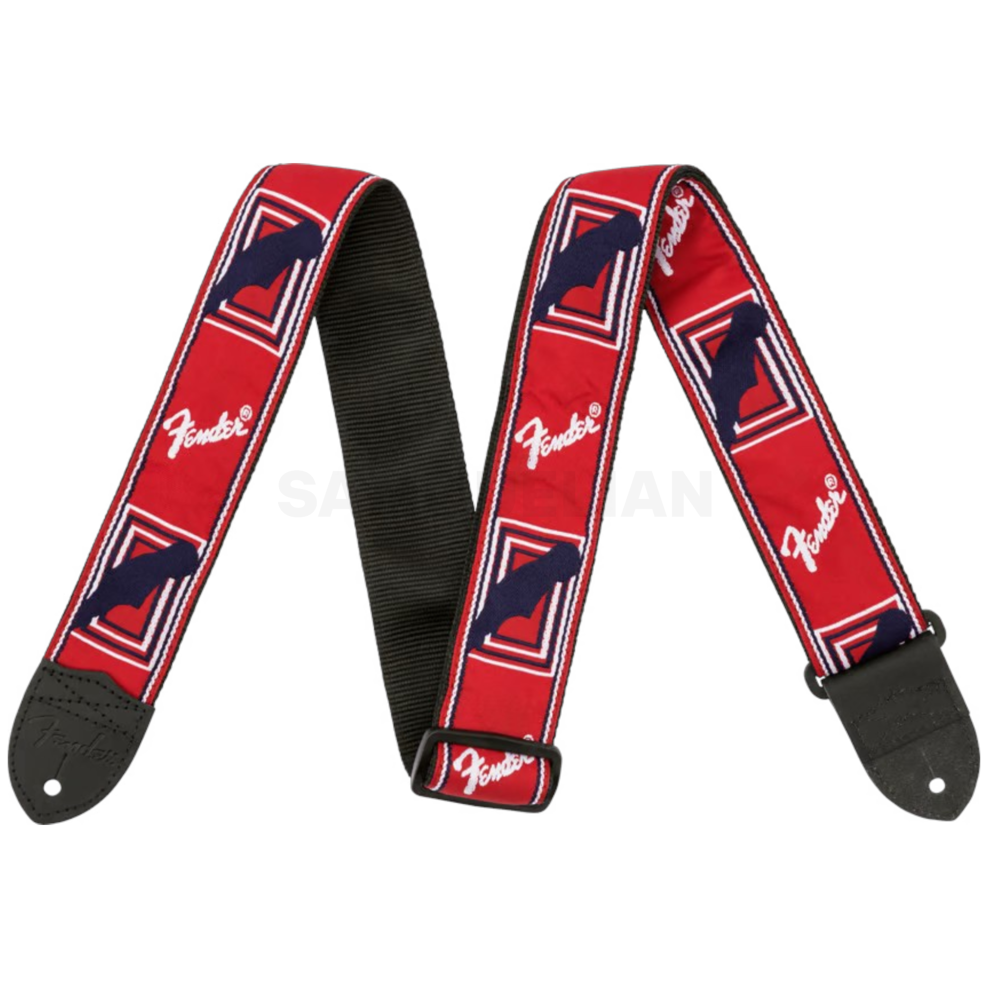 Ζώνη Κιθάρας - Μπάσου FENDER® Monogrammed Red/White/Blue