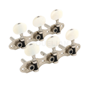 DER JUNG GUITAR MACHINE HEADS SLOTTED HEADSTOCK 3+3 HAUSER PEARL BUTTON NICKEL
